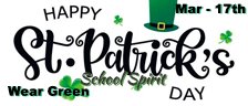 School Spirit Day - Happy Saint Patrick's Day